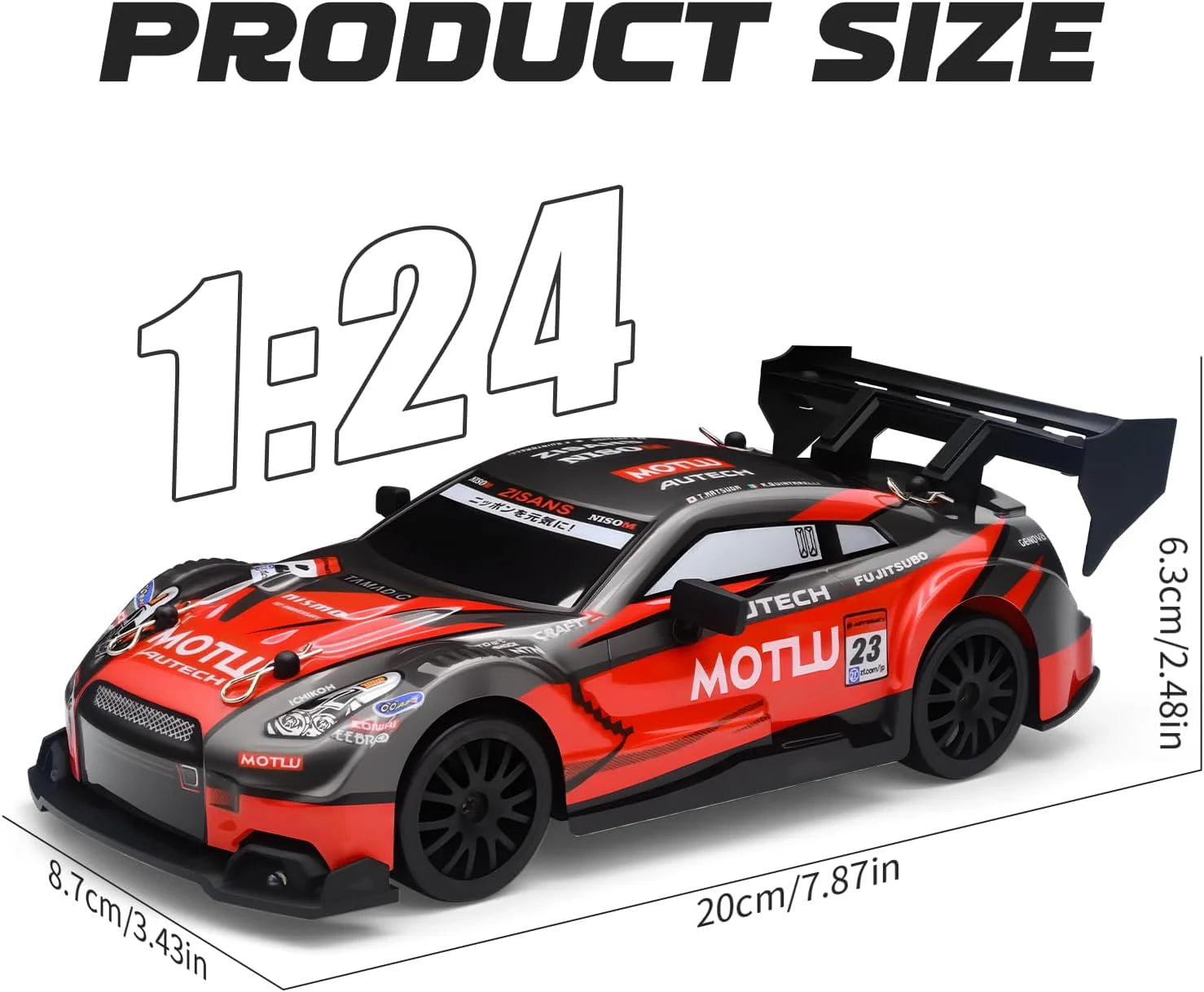 Drift RC Car (1:24) | Nissan GTR Red edition