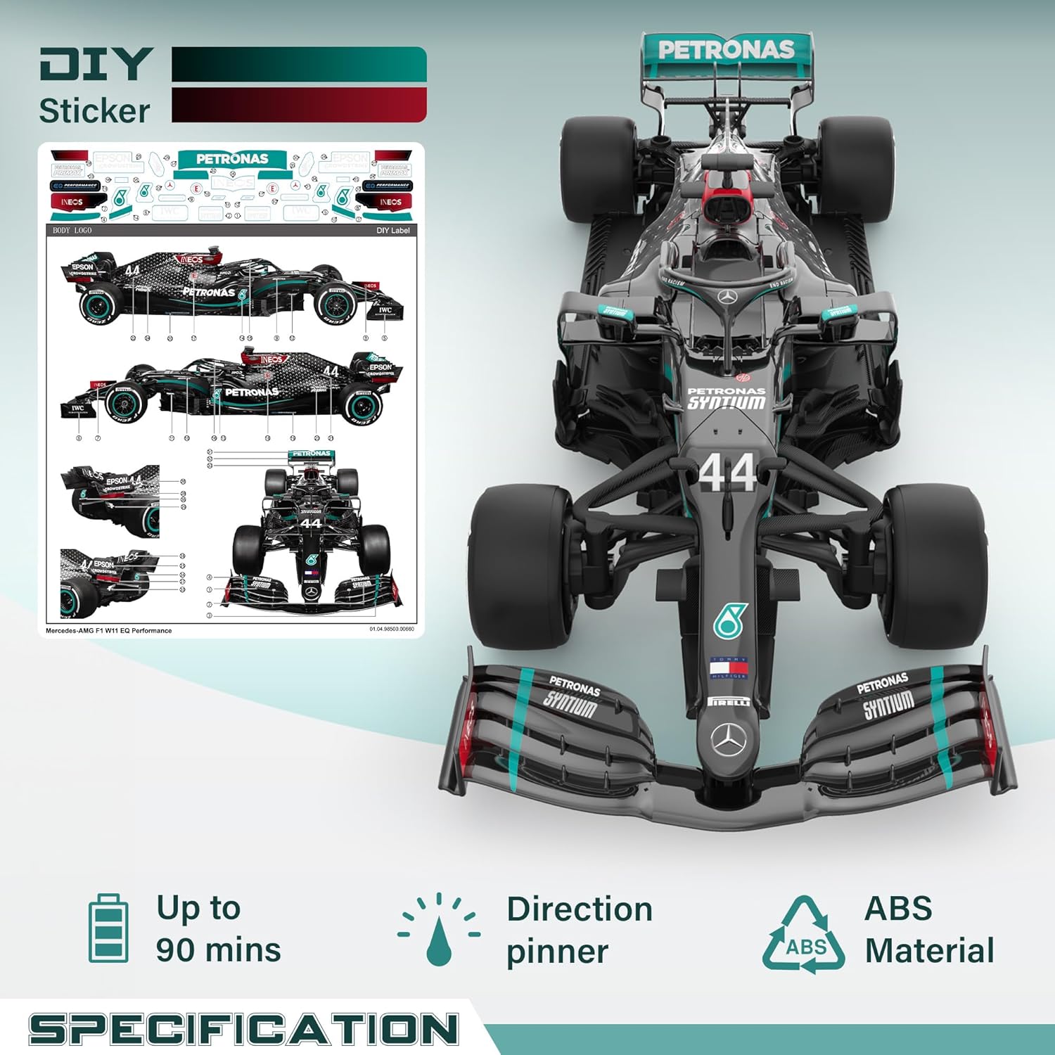 Rastar R/C - Mercedes F1-W11 Petronas (Scale 1:18)