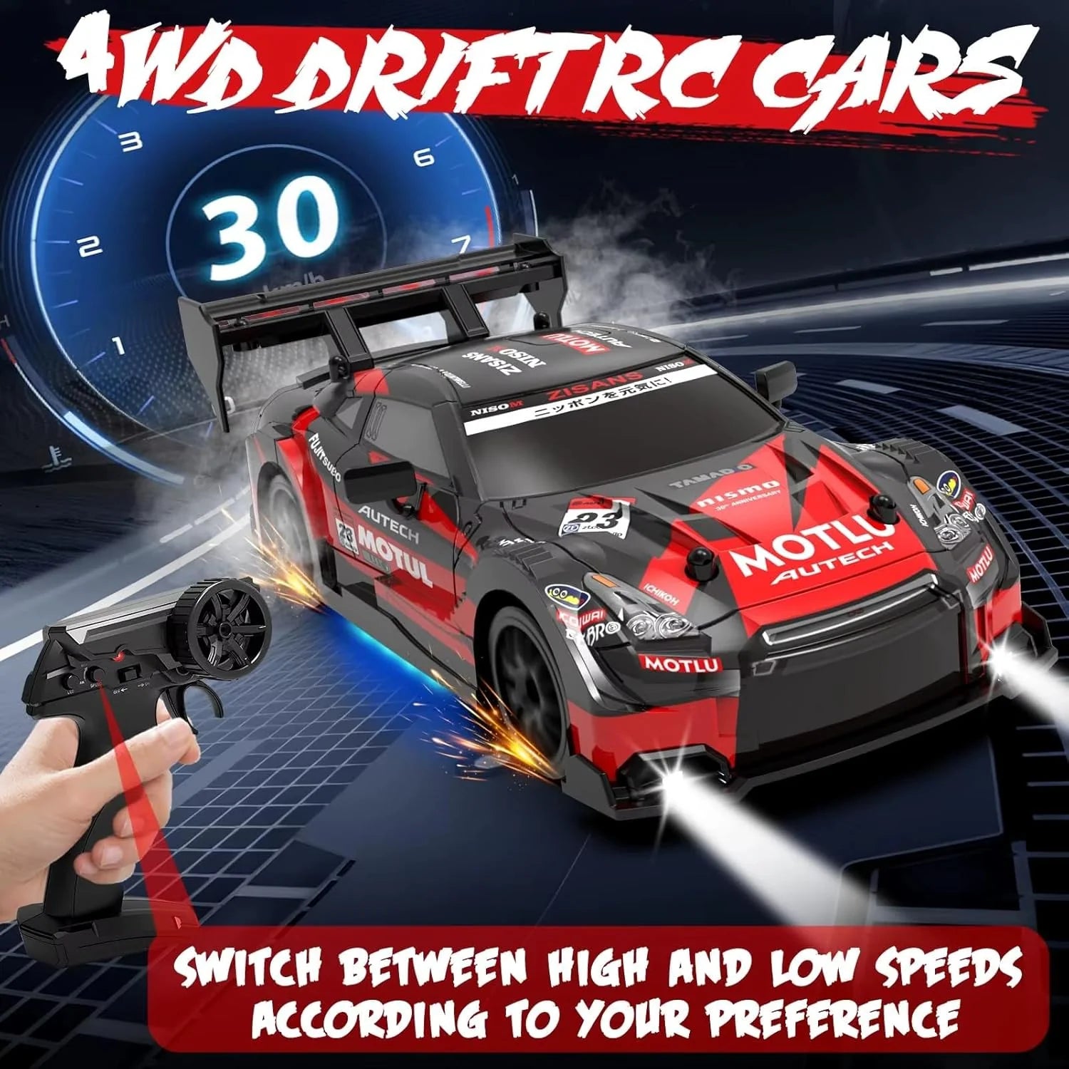 Drift RC Car (1:24) | Nissan GTR Red edition