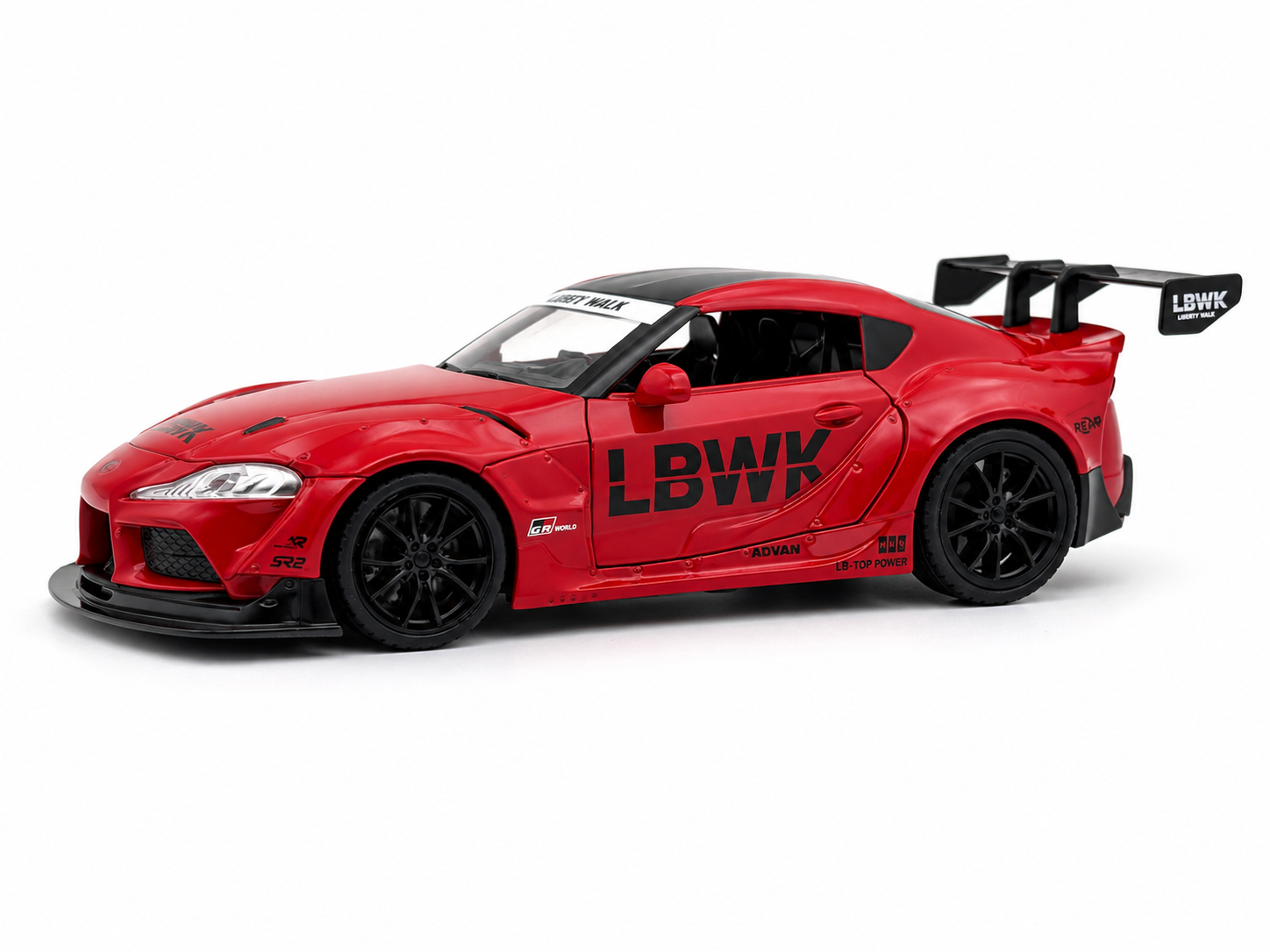 Toyota GR Supra LBWK 1:24 (21x9 cm) diecast Scale Model car collectible - Big SIze