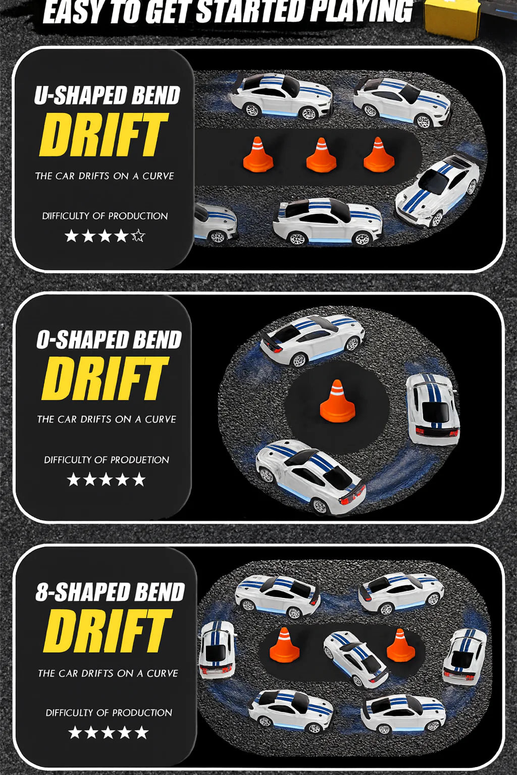 Drift RC Car (1:24) | Muscle White edition