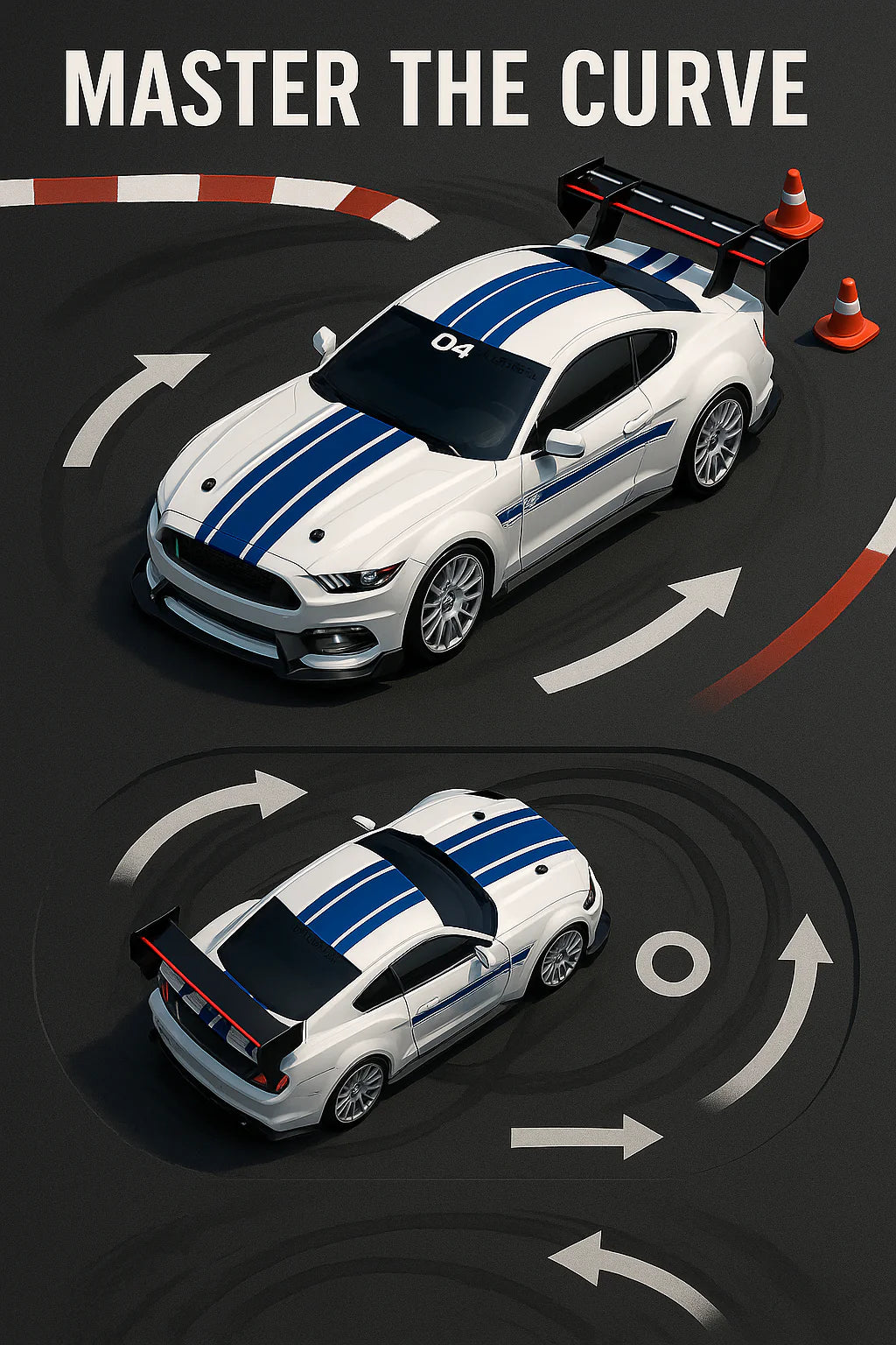 Drift RC Car (1:24) | Muscle White edition