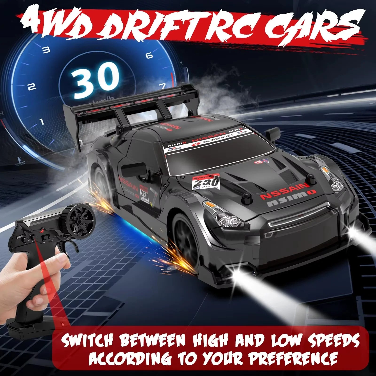 Drift RC Car (1:24) | Nissan GTR Black edition