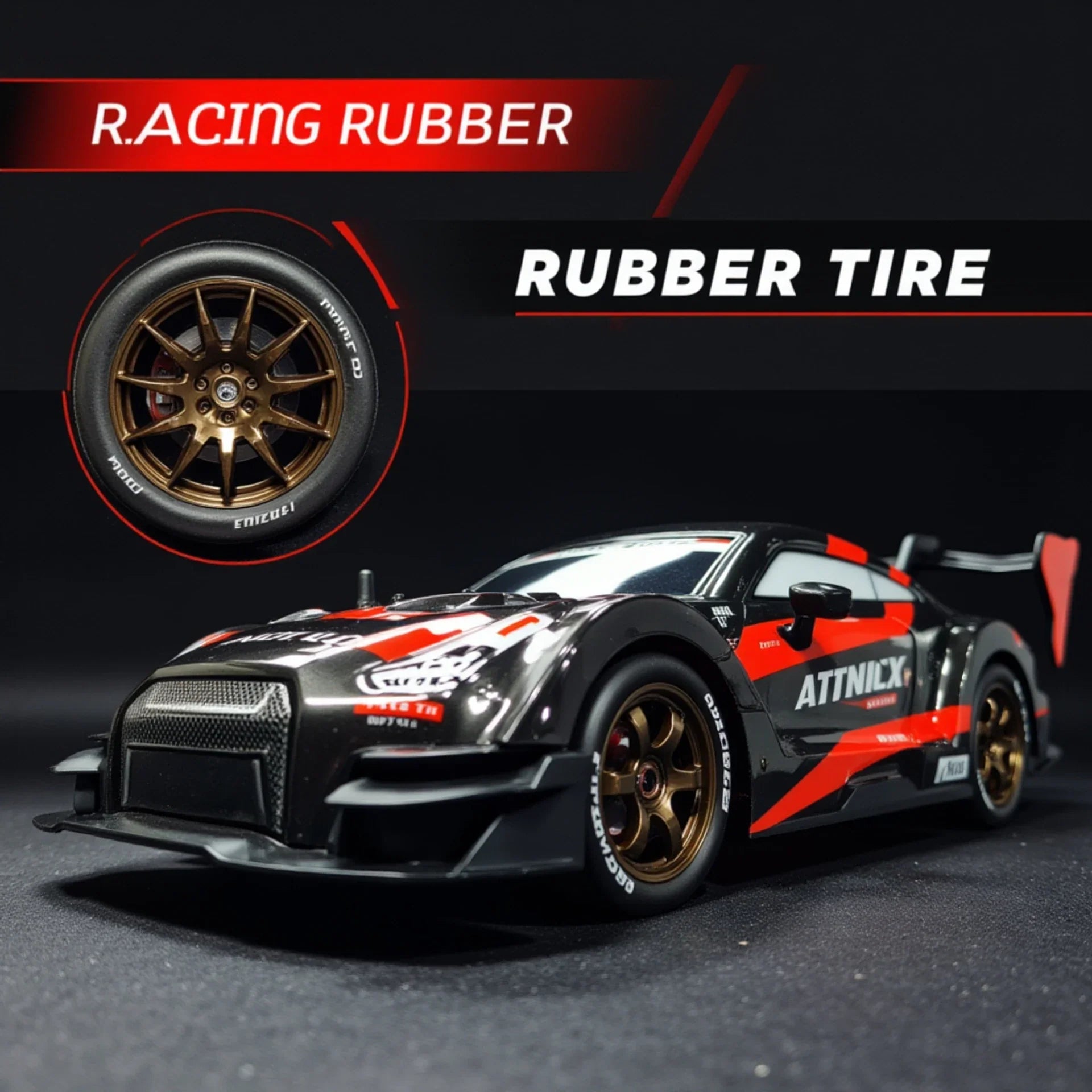 High-Speed Drift R/C Car - NISSAN GT-R – 25 km/h, 4X4 (Scale 1:16)