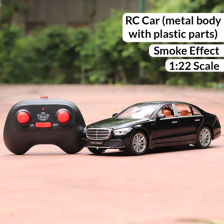 Remote Control Diecast Resembling Maybach Car with Smoke Effect | Openable Doors & Light | 1:22 Scale