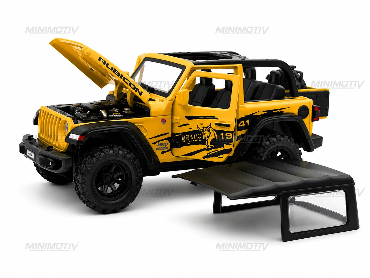 Jeep Wrangler Rubicon 1:32 Metal Diecast Car (15.5x7.5 cm)