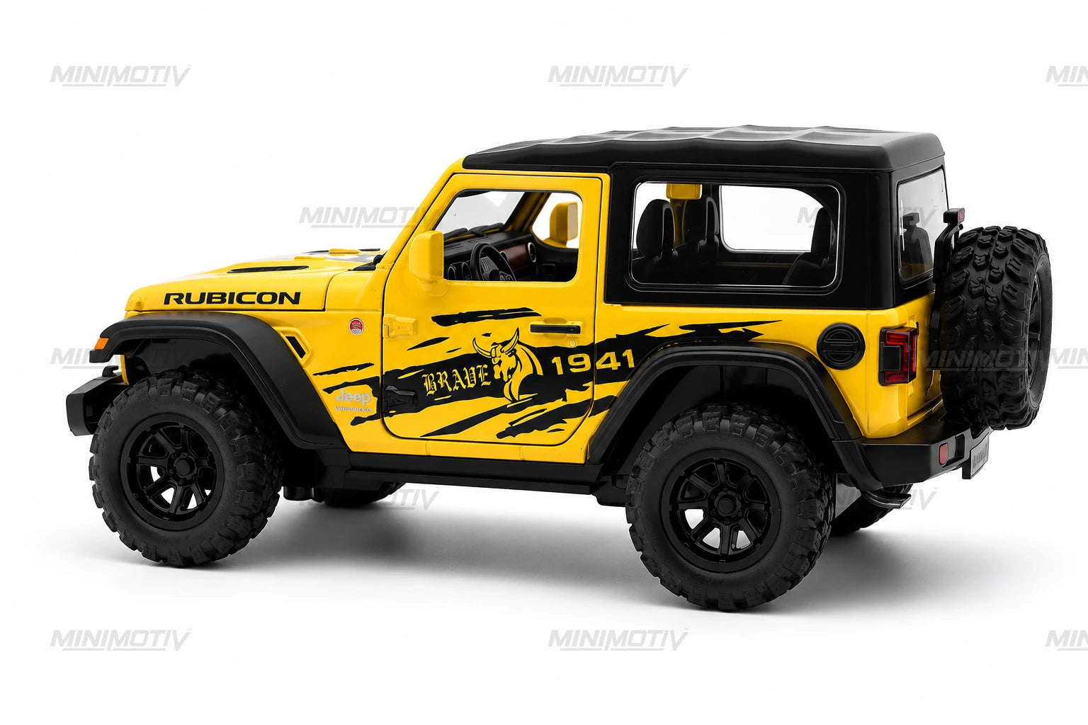 Jeep Wrangler Rubicon 1:32 Metal Diecast Car (15.5x7.5 cm)