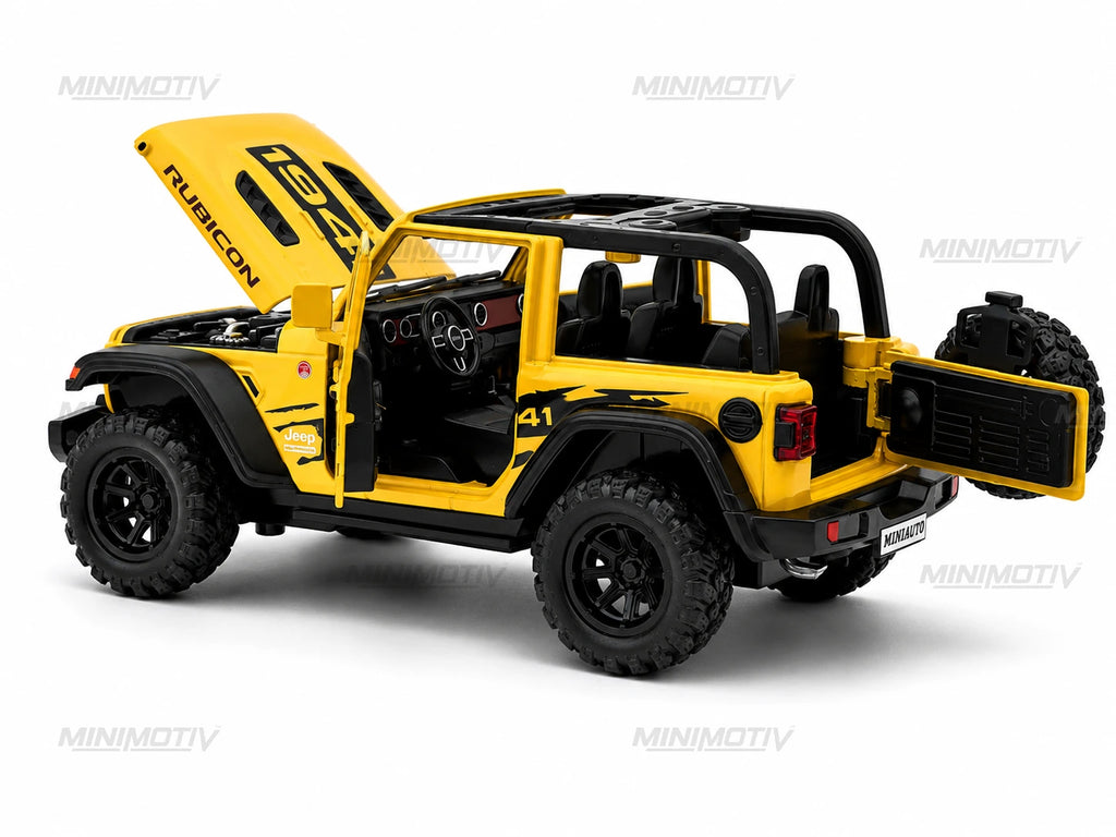 Jeep Wrangler Rubicon 1:32 Metal Diecast Car (15.5x7.5 cm)