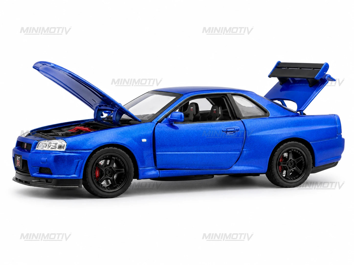 Nissan Skyline GTR R34 1:32 Metal Diecast Car (14.3x6.3 cm)