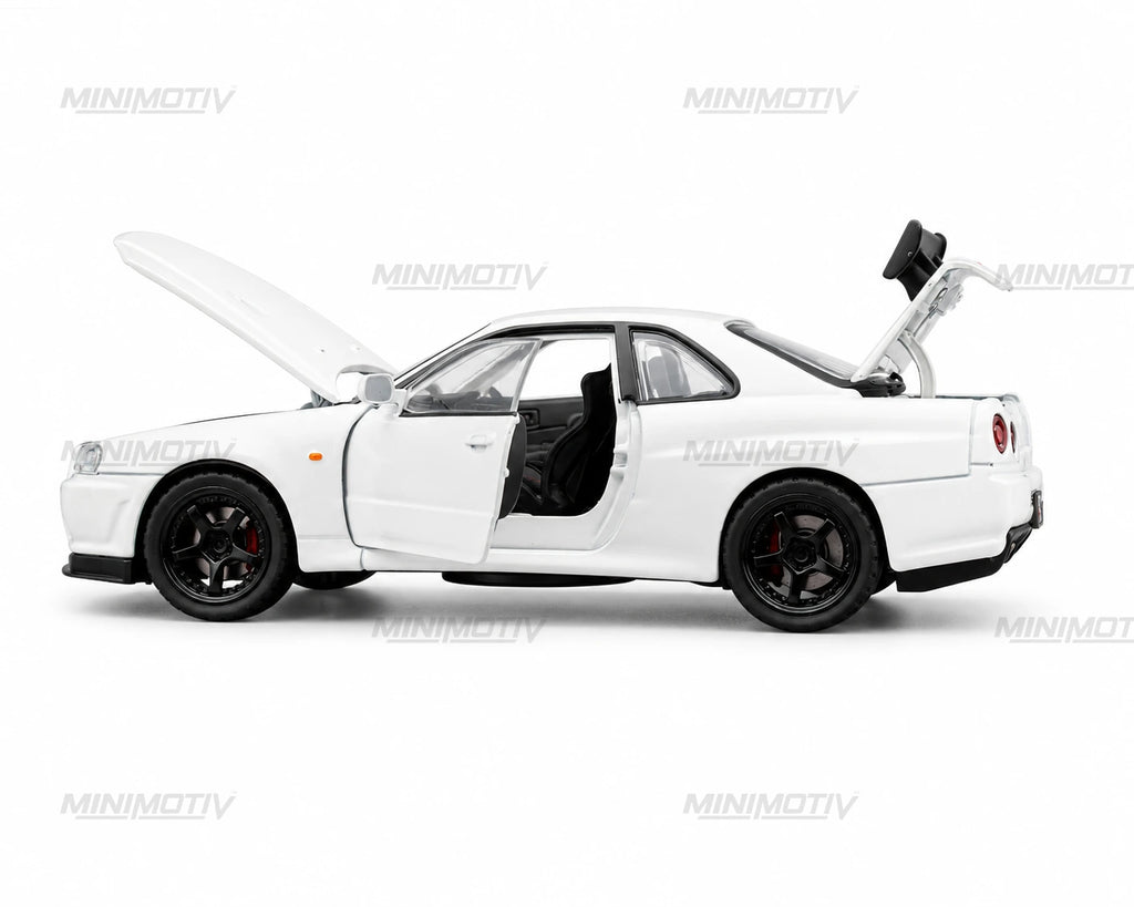 Nissan Skyline GTR R34 1:32 Metal Diecast Car (14.3x6.3 cm)