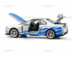 Nissan Skyline GTR R34 1:32 Metal Diecast Car (14.3x6.3 cm)