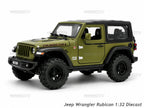 Jeep Wrangler Rubicon 1:32 Metal Diecast Car (15.5x7.5 cm)